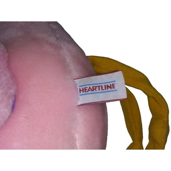 VTG Heartline Pink Flamingo Stuffed Plush Green Eyed Purple Wing Flamingo 1983 - Picture 9 of 12